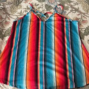 Multicolor Striped Women's Top